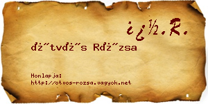 Ötvös Rózsa névjegykártya