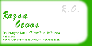 rozsa otvos business card